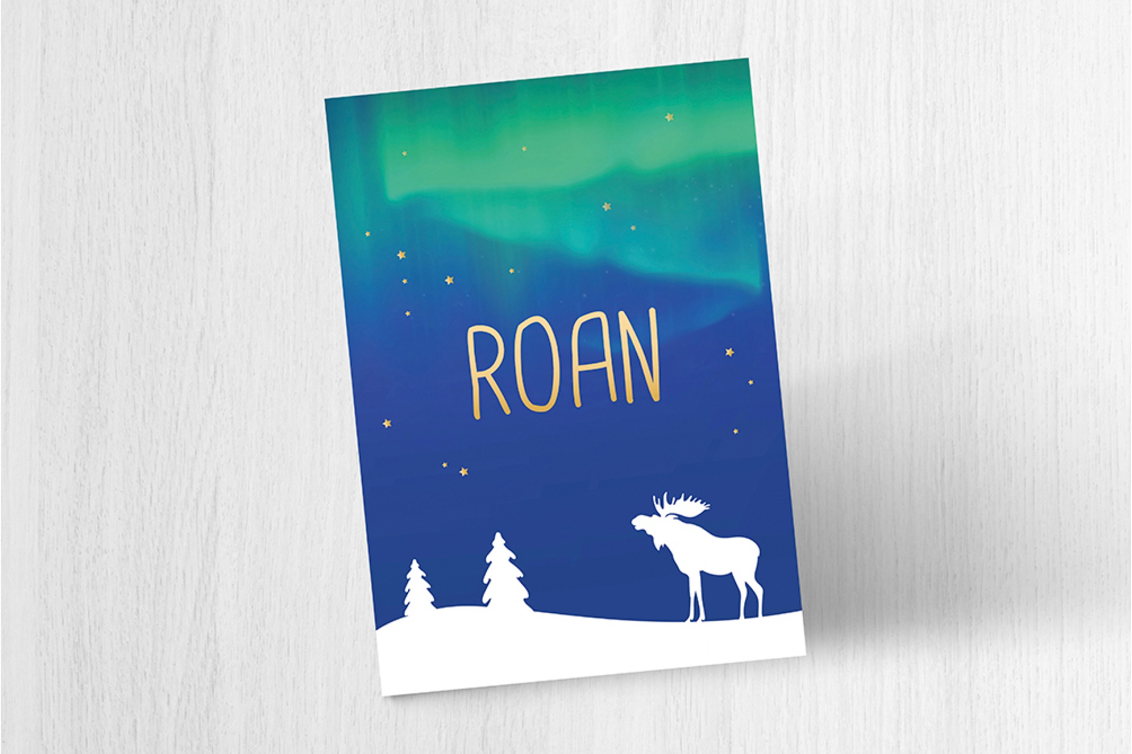Eland met noorderlicht